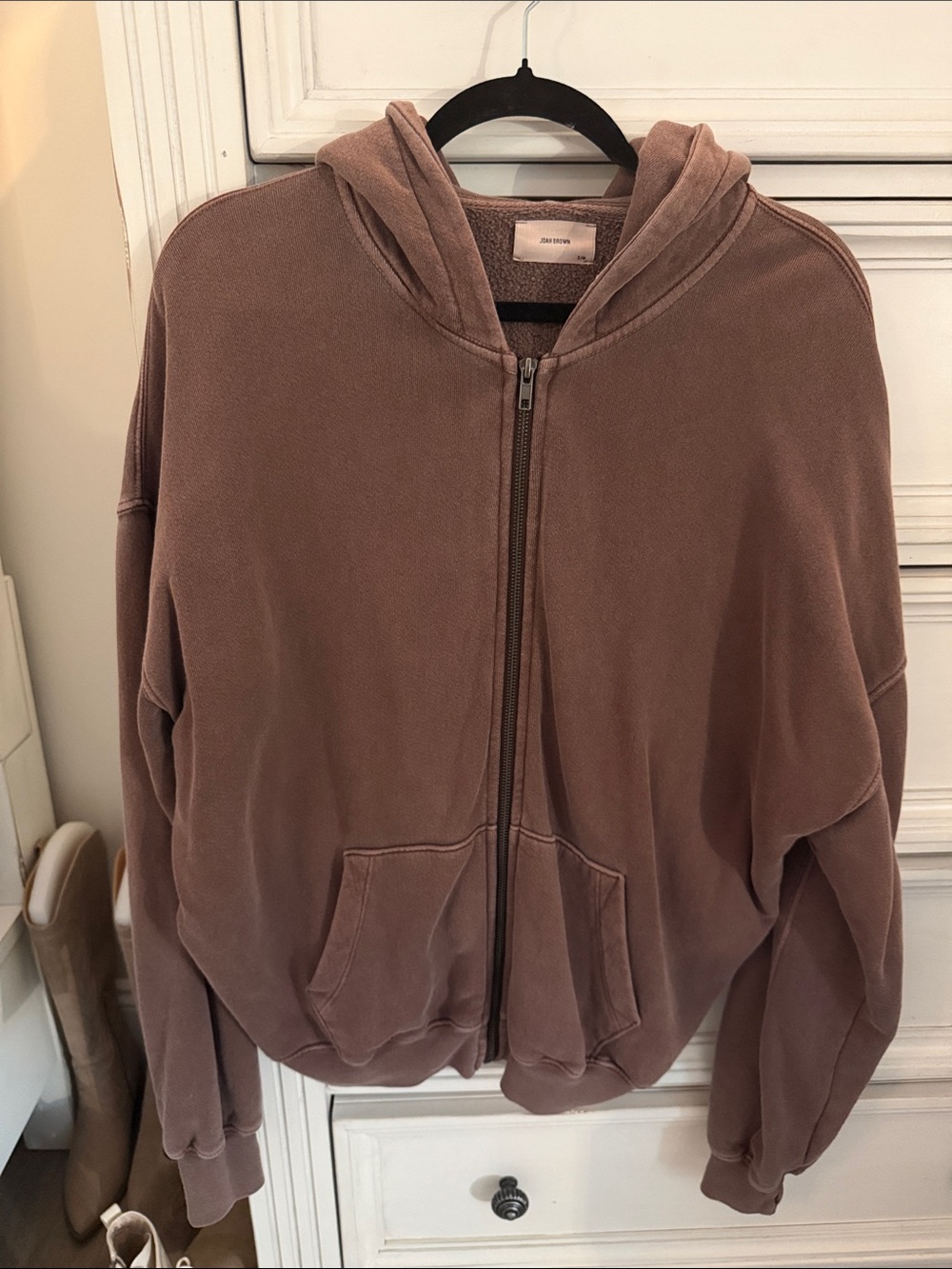 Women’s Brown Zip-Up Hoodie Jacket